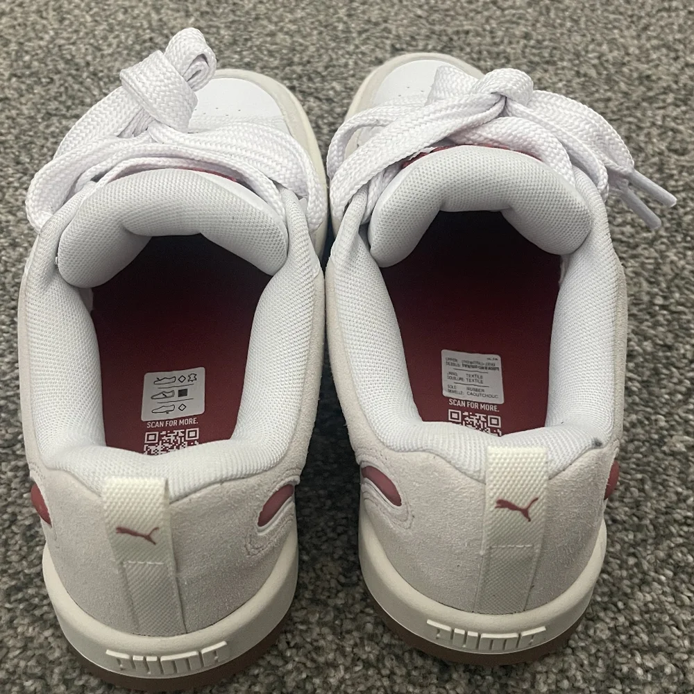 NWOT Puma Womens White Pink Park Lifestyle SD Fat‎ Lace Sneaker Shoes Size 8